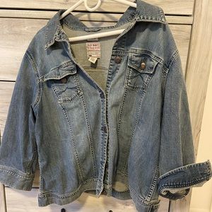 Women’s Plus Size Jean Jacket 3/4 sleeve